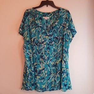 Liz Claiborne women's 2X dress blouse - teal